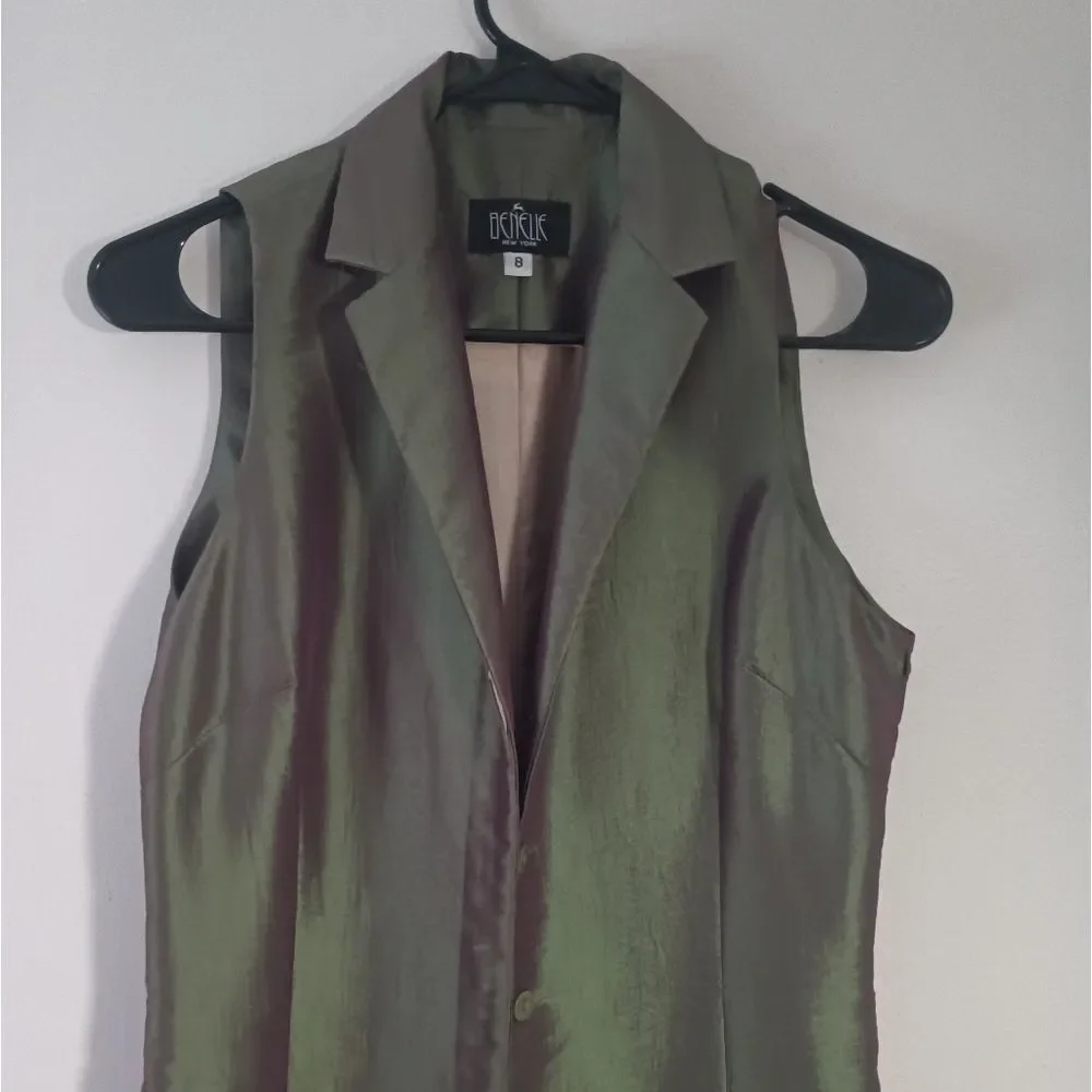 VINTAGE Benelle Button Down Dress/ Vest - Picture 9 of 12